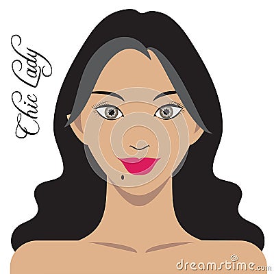 Lady comic cartoon ca-rector vector Vector Illustration