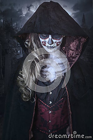 Lady Death Portrait Stock Photo