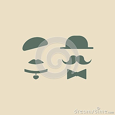 Lady and gentlemen pictogram Vector Illustration