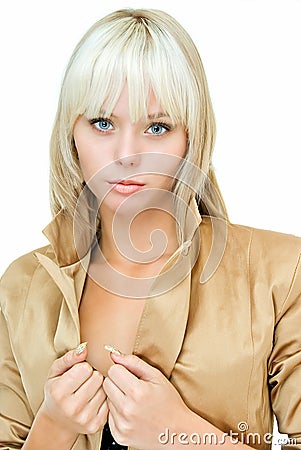 Lady in gold Stock Photo