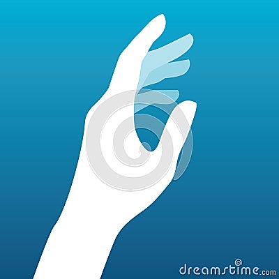 Lady hand silhouette Vector Illustration