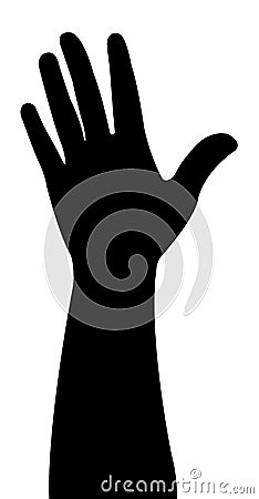 Lady hand silhouette vector Vector Illustration