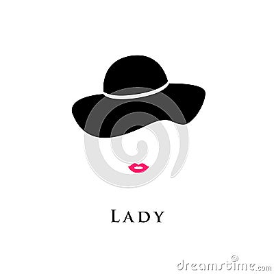 Lady with Hat Vector Illustration