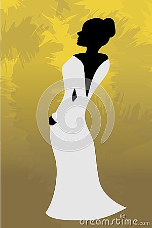 A Lady of High Fashion Vector Illustration