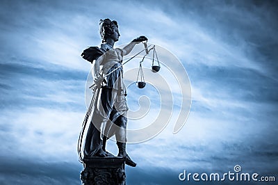 Lady Justice in Frankfurt, Germany Stock Photo