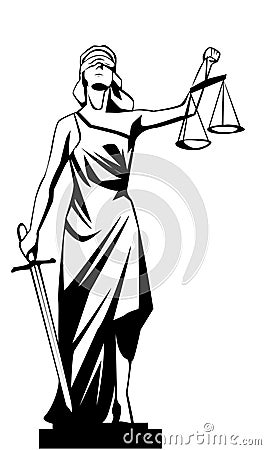 Lady justice Vector Illustration