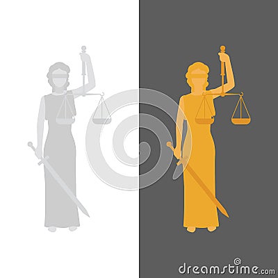 Lady Justice or Justitia Vector Illustration