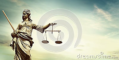 Lady Justice moral judicial system Stock Photo