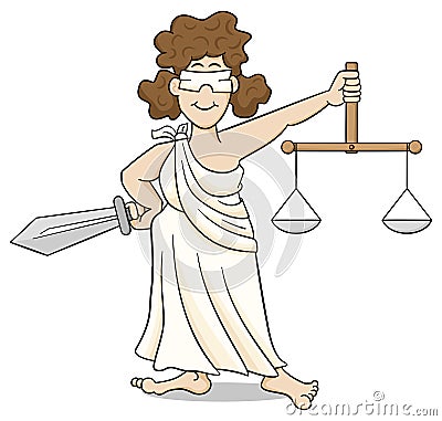 Lady justice Vector Illustration