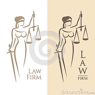 Lady justice Vector Illustration