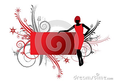 Lady in red Stock Photo