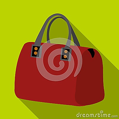 lady s bag with handles. Ladies accessory items. Woman clothes single icon in flat style vector symbol stock Vector Illustration