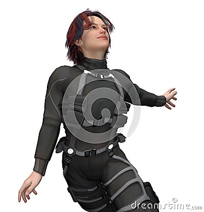 Lady secret agent Stock Photo