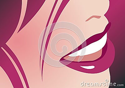 Lady smile Vector Illustration
