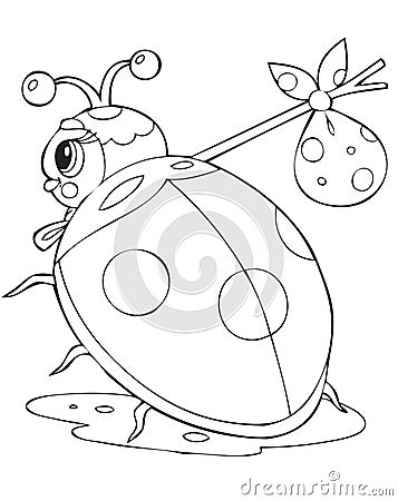Ladybird traveller Vector Illustration