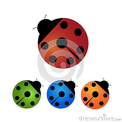 Ladybirds Vector Illustration