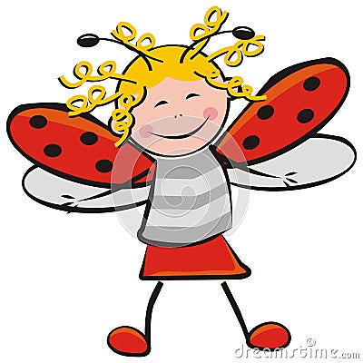 Ladybug, carnival mask Vector Illustration