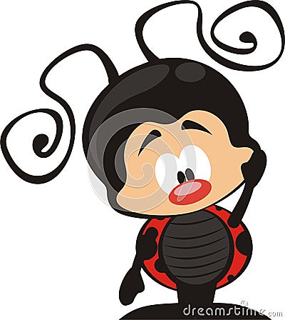 Ladybug cartoon Vector Illustration