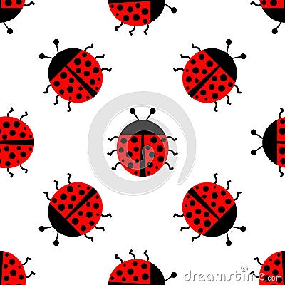 Ladybug seamless Vector Illustration