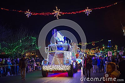 LADYSMITH, BC, CANADA - NOV 30, 2017: View of the Christmas para Editorial Stock Photo