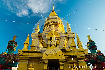 Laem Sor Pagoda temple with Big Buddha statue in Koh Samui, Thailand Stock Photo