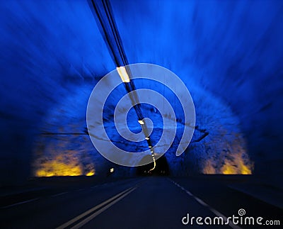 The Laerdal Tunnel Stock Photo