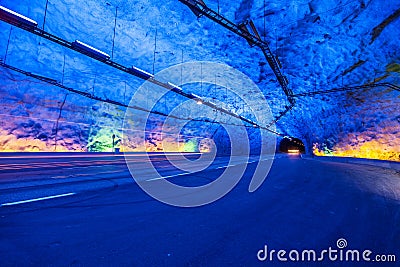 Laerdal Tunnel Stock Photo