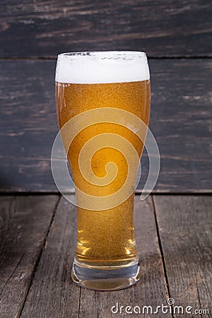 Lager draft beer in a glass Stock Photo