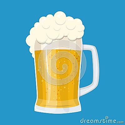 Lager glass beer icon Vector Illustration