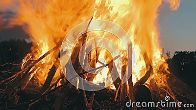 Lagerfeuer in der Nacht stock footage Lagerfeuer in der Nacht stock footage