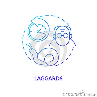 Laggards concept icon Vector Illustration