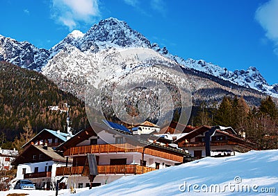 Laggio di Cadore, landscape, Dolomiti, Italy Editorial Stock Photo