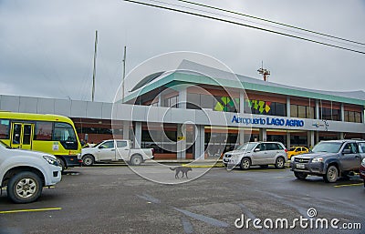 LAGO AGRIO, ECUADOR- NOVEMBER 16, 2016: Beautiful airport located in the city of Lago Agrio, where tourist arrived to Editorial Stock Photo