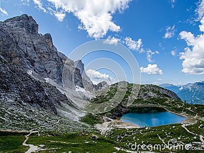 Lago Coldai - Dolomites - Italy Stock Photo