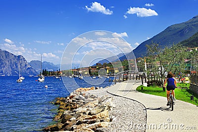 Lago di Garda activities Editorial Stock Photo