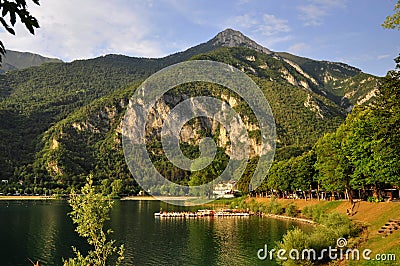 Lago di Ledro,lake Ledro Stock Photo