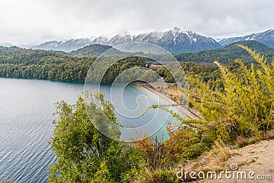 Lago Espejo Grande near Villa la Angostura in Neuquen Province, Argentina Stock Photo