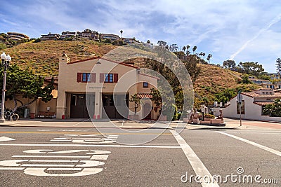 Laguna Beach fire station one next to town hall Editorial Stock Photo