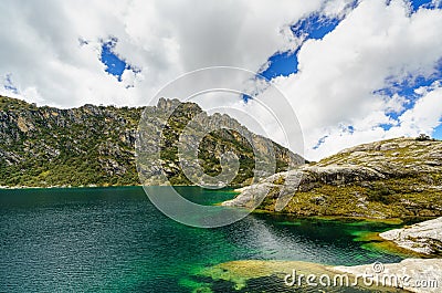Laguna Churup in Huascaran national park Stock Photo