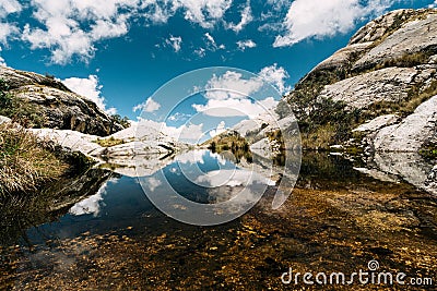 Laguna Churup in Huascaran national park Stock Photo