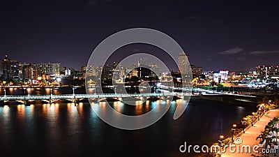 City View of San Juan at night Stock Photo