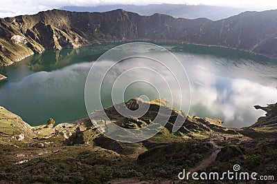 Laguna quilotoa Stock Photo