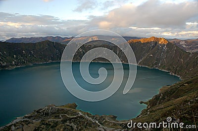 Laguna Quilotoa in Ecuador Stock Photo