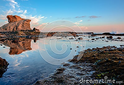 Laguna Rock Reflection Stock Photo