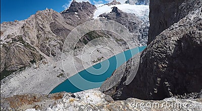 Laguna Sucia near Fitz Roy - El Chalten Stock Photo