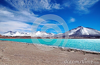 Laguna Verde in Chile Stock Photo