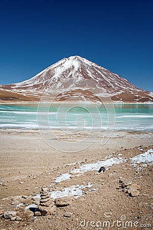 Laguna Verde, Sud Lipez province, Potosi Bolivia Stock Photo
