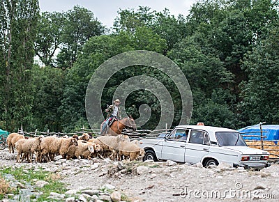 Lahic Village in the Caucasus Mountains Editorial Stock Photo