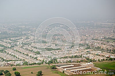 Lahore aerial view Editorial Stock Photo