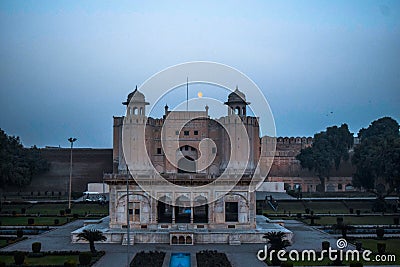 Lahore Fort with Iqbal Tomb Stock Photo